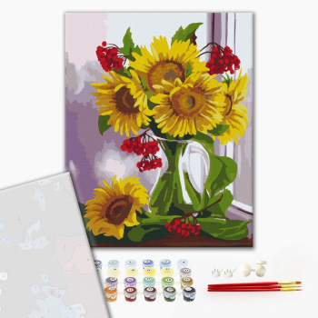 Картина по номерам Преміум картини - Калинові соняхи © Valentyna Ivanova