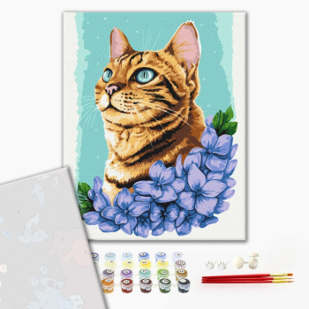 Картина по номерам Преміум картини - Лазурний котик © Anna Kulyk