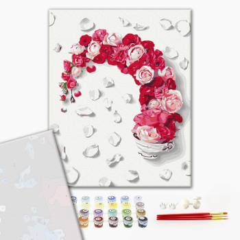 Картина по номерам Преміум картини - Трояндовий чай ©Halyna Vitiuk