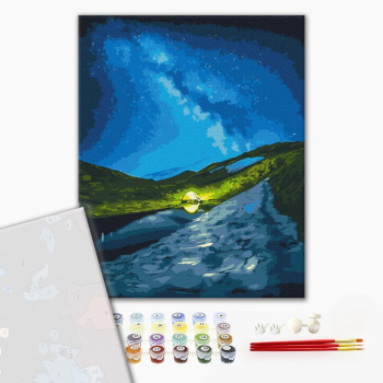 Картина по номерам Преміум картини - Кемпінг під зірками © Roksolana Baran