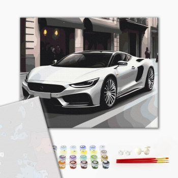 Картина по номерам Преміум картини - Авто в мегаполісі