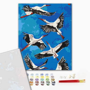 Картина по номерам Преміум картини - Лелеки © Каріна Зіміна
