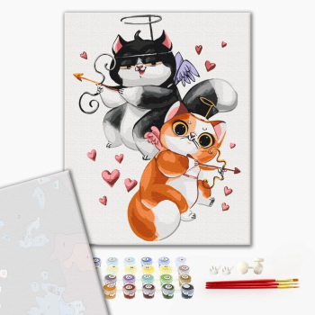 Картина по номерам Преміум картини - ЛяМурчики © Kateryna Branchukova