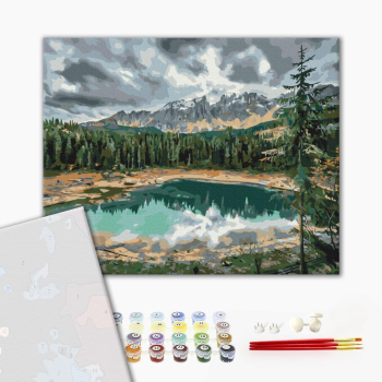 Картина по номерам Преміум картини - Озеро Карецца © Roksolana Baran