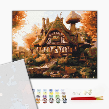 Картина по номерам Преміум картини - Осінній будиночок
