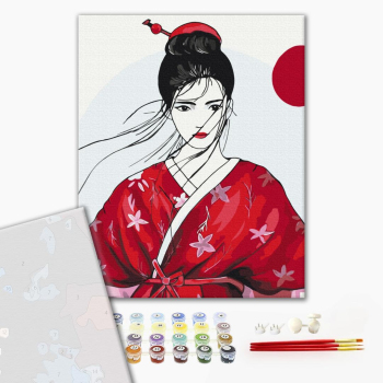 Картина по номерам Преміум картини - Гейша © Yana Biluhina