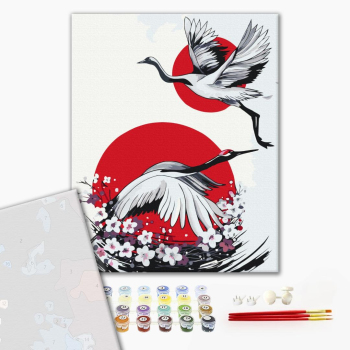 Картина по номерам Преміум картини - Японський журавель © Yana Biluhina