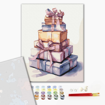 Картина по номерам Преміум картини - Гора подарунків