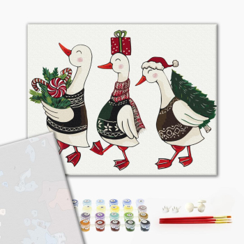 Картина по номерам Преміум картини - Новорічна метушня © ANNART