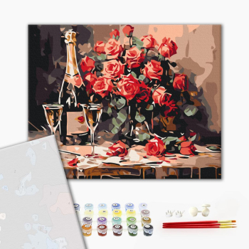 Картина по номерам Преміум картини - Шампанське на двох