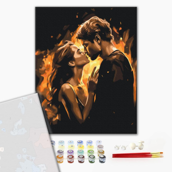 Картина по номерам Преміум картини - Полум'я кохання