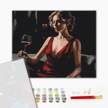 Картина по номерам Преміум картини - Червоний акцент