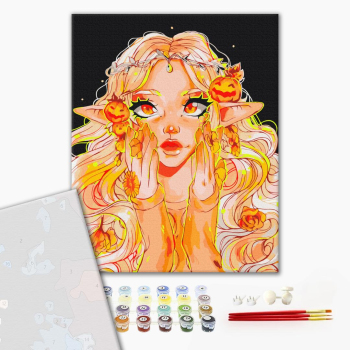 Картина по номерам Преміум картини - Осіння ельфійка @ nila_art_art