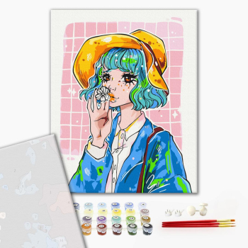 Картина по номерам Преміум картини - Мрійниця @ nila_art_ar