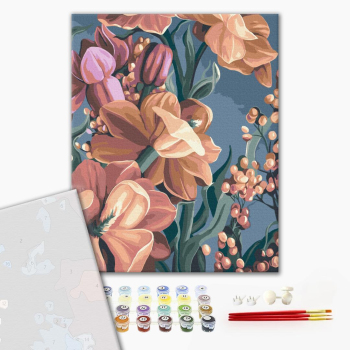 Картина по номерам Преміум картини - Стилізована матіола. Диптих 2 © Yana Biluhina