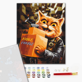 Картина по номерам Преміум картини - Котик волонтер © Маріанна Пащук