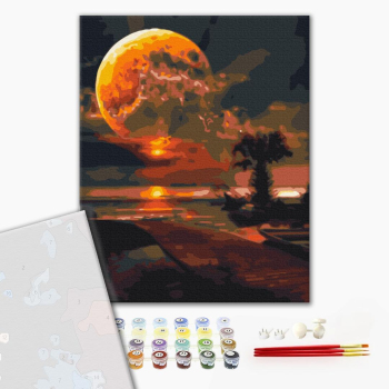Картина по номерам Преміум картини - Фантастичний захід сонця