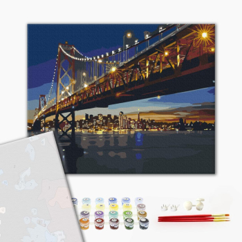 Картина по номерам Преміум картини - Нічний Сан-Франциско