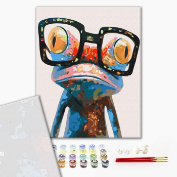 Картина по номерам Преміум картини - Жабка в окулярах