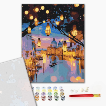 Картина по номерам Преміум картини - Вечірній блиск Венеції