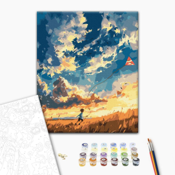 Картина по номерам Люди на картинах - Захоплені вітром