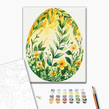 Цветочное пасхальное яйцо