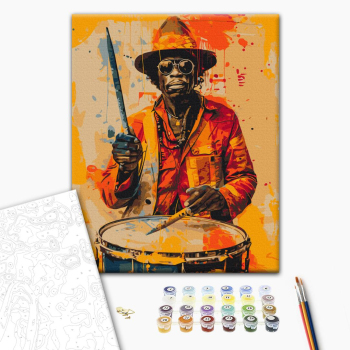 Картина по номерам Люди на картинах - Барви музики