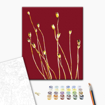 Картина по номерам Квіти - Золотые полевые маки © Halyna Vitiuk