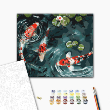 Картина по номерам Тварини, птахи та риби - Карпы кои