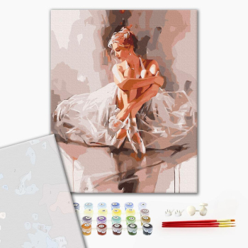 Картина по номерам Преміум картини - Балерина в хмаринці ніжності