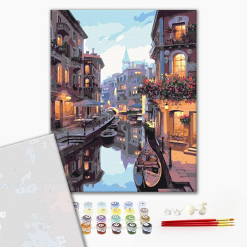 Картина по номерам Преміум картини - Канал в Венеції