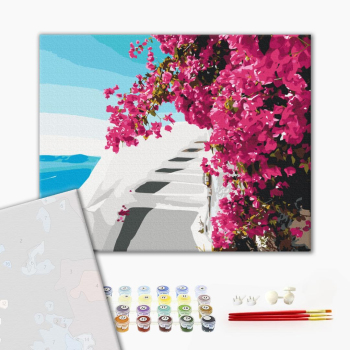 Картина по номерам Преміум картини - Квіти Санторіні