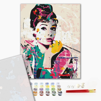 Картина по номерам Преміум картини - Одрі Хепберн