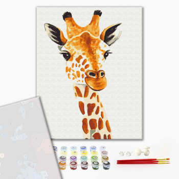 Картина по номерам Преміум картини - Жирафчик