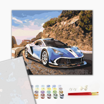 Картина по номерам Преміум картини - Спорткар в горах