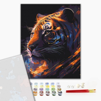 Картина по номерам Преміум картини - Тигр Зодіак
