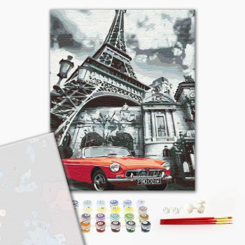 Картина по номерам Преміум картини - Червоний колір Парижа
