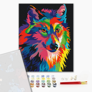 Картина по номерам Преміум картини - Райдужний хижак