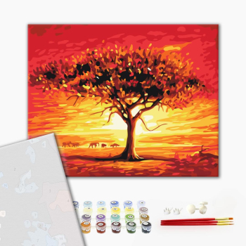 Картина по номерам Преміум картини - Сонце пустелі