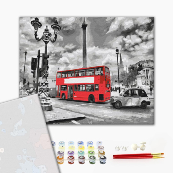 Картина по номерам Преміум картини - Автобус в Лондоні
