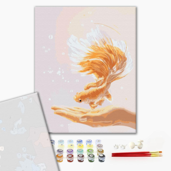 Картина по номерам Преміум картини - Бажання для рибки