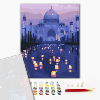 Картина по номерам Преміум картини - Вечір біля Тадж-Махал