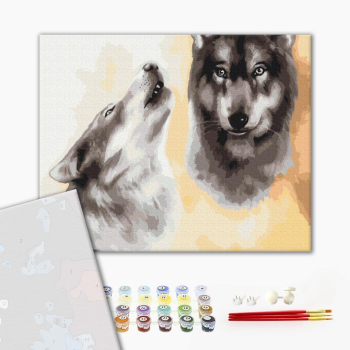 Картина по номерам Преміум картини - Вовки-охоронці