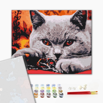Картина по номерам Преміум картини - Домашній хижак