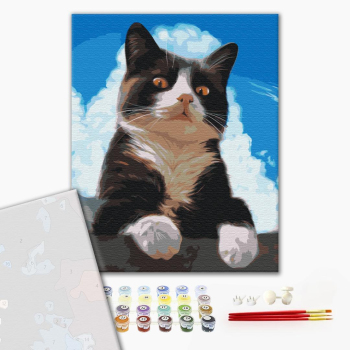 Картина по номерам Преміум картини - Допитливий котик