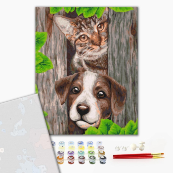 Картина по номерам Преміум картини - Допитливі друзі