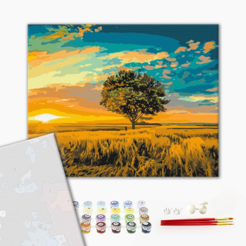 Картина по номерам Преміум картини - Золотий захід сонця