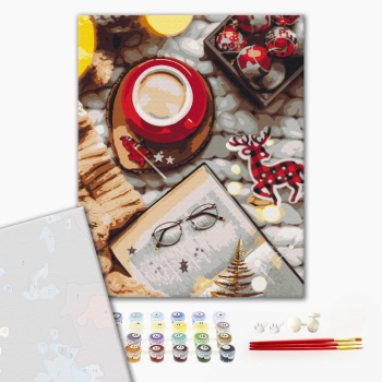 Картина по номерам Преміум картини - Кава на свято