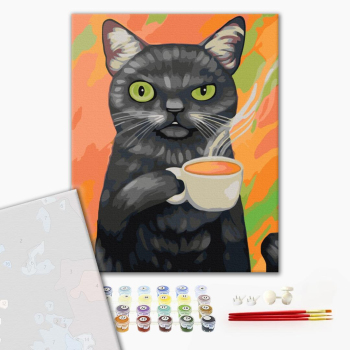 Картина по номерам Преміум картини - Котик в понеділок