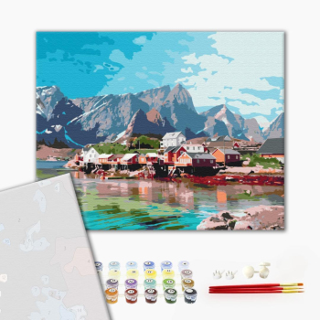Картина по номерам Преміум картини - Містечко в кришталевих горах
